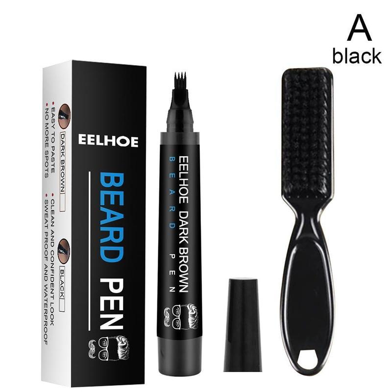 Beard Filler Kit Box - Black Beard Pen + Brush Kit